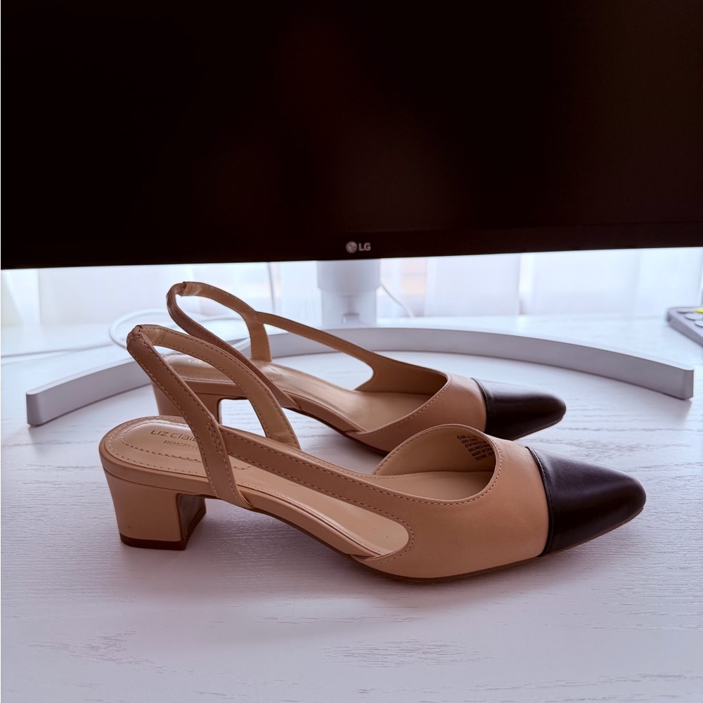 Liz Claiborne Tan and Black Heels